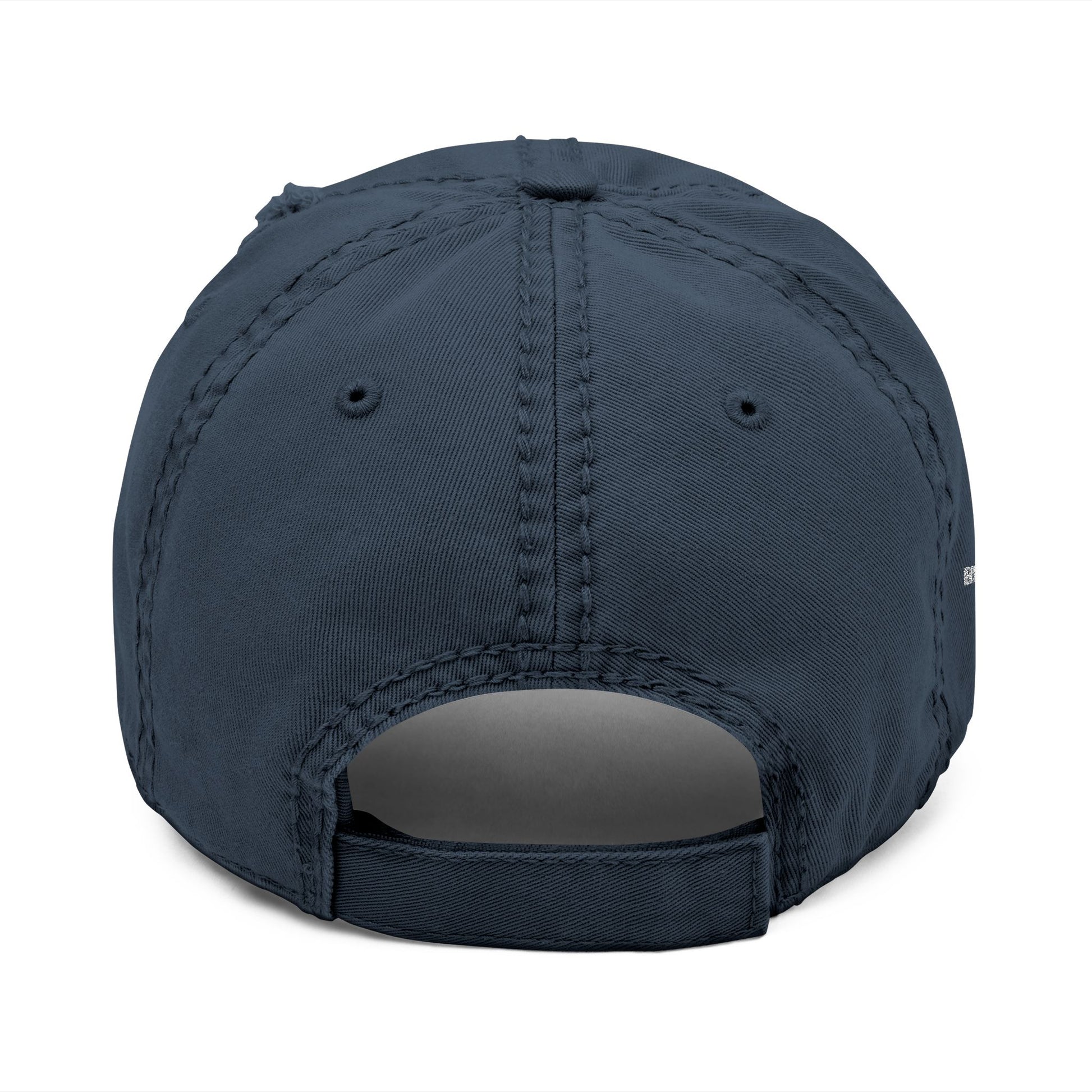 Navy blue baseball cap on a white background